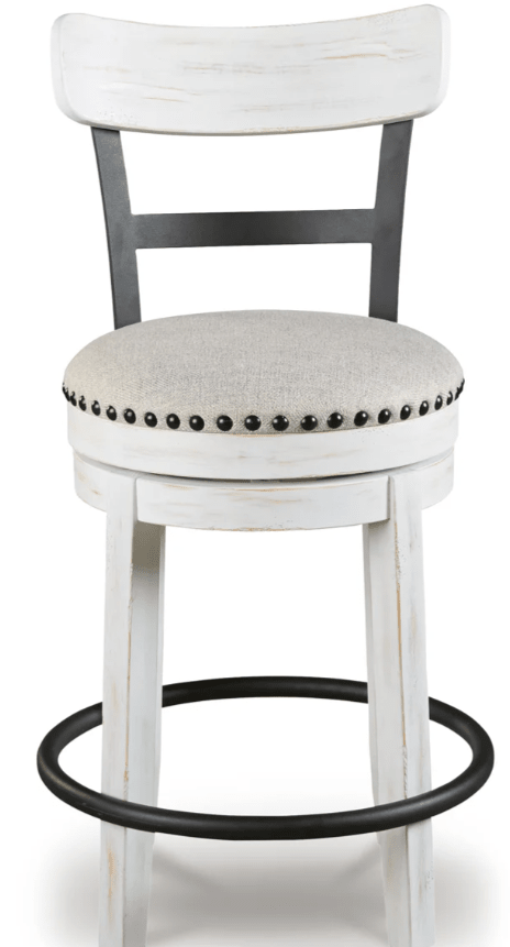 AshleyAshley D546 Valebeck - UPH Swivel Barstool - Black/Dark Brown/White