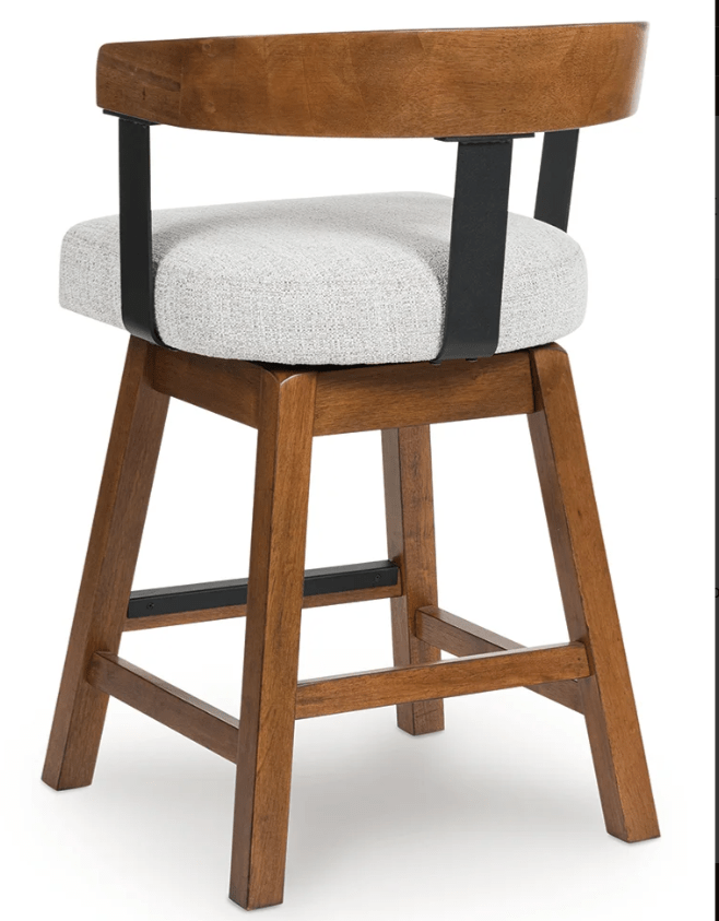 AshleyAshley D594 - 224 Ralene - Upholstered Swivel Barstool (Set of 2) - Medium Brown