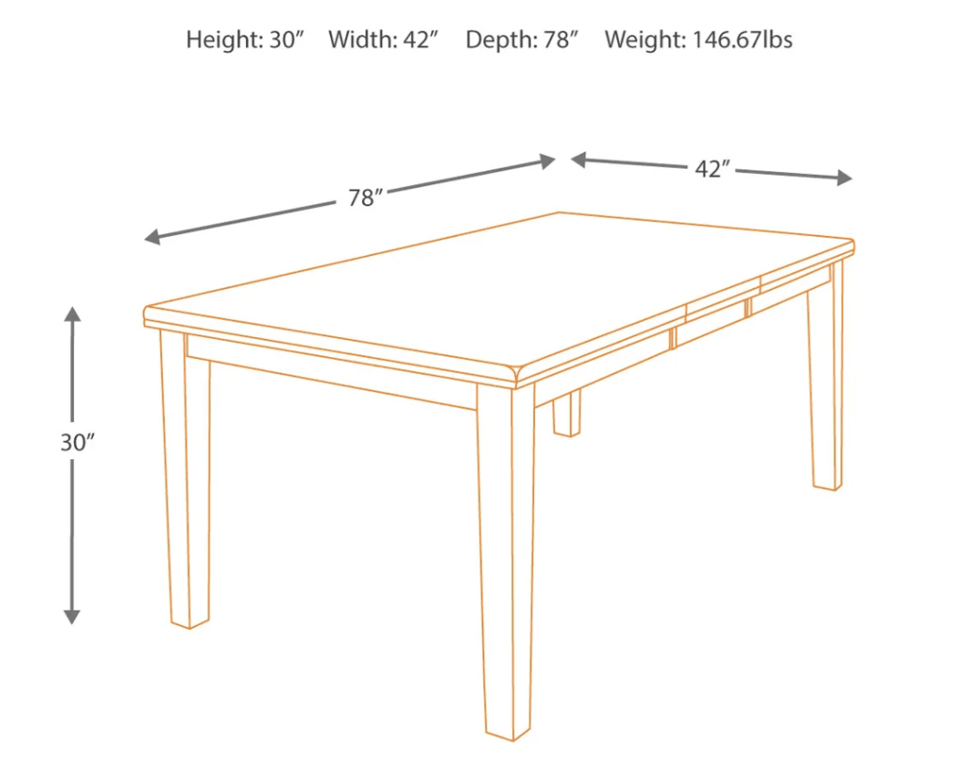AshleyAshley D594 Ralene - Rectangular Dining Room Butterfly Extension Table - Medium Brown