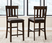 AshleyAshley D596 - 124 Haddigan - Upholstered Barstool (Set of 2) - Dark Brown