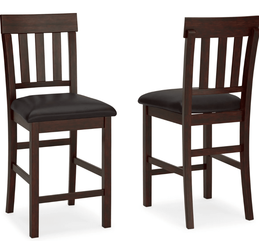 AshleyAshley D596 - 124 Haddigan - Upholstered Barstool (Set of 2) - Dark Brown