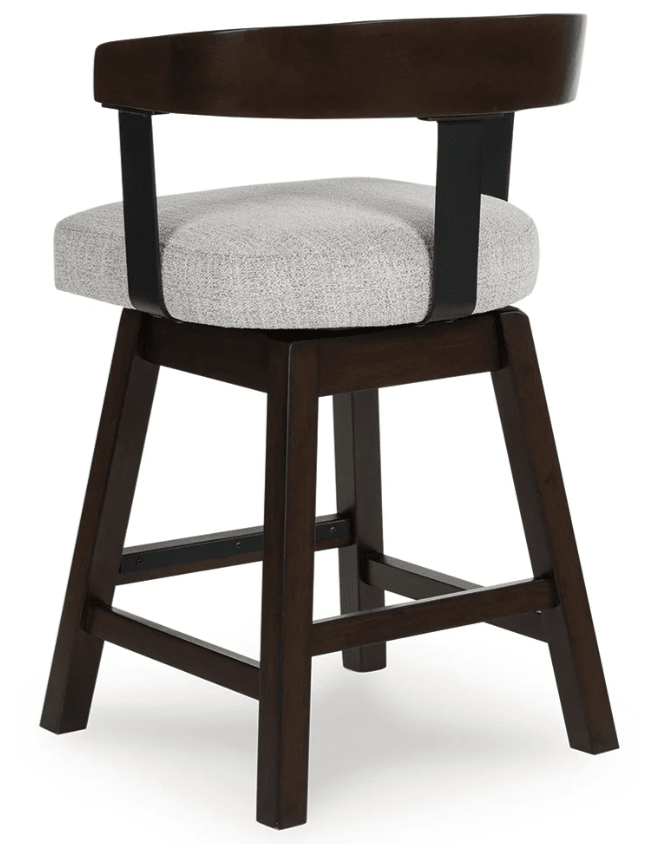 AshleyAshley D596 - 224 Haddigan - Upholstered Swivel Barstool (Set of 2) - Dark Brown