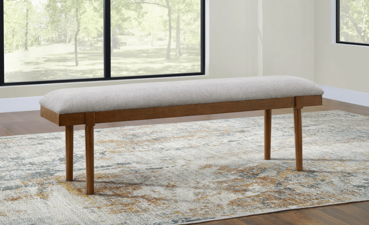 AshleyAshley D615 - 00 Lyncott - Large Upholstered Dining Room Bench - Gray / Brown