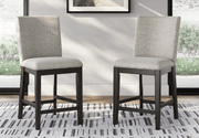 AshleyAshley D618 - 124 Neymorton - Upholstered Barstool (Set of 2) - Dark Grayish Brown