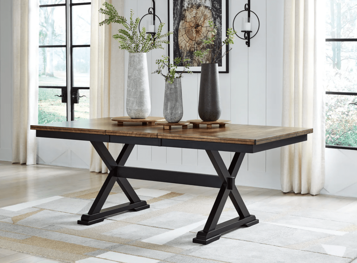 AshleyAshley D634 - 35 Wildenauer - Extension Table, - Brown / Black