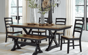 AshleyAshley D634 - 35 Wildenauer - Extension Table, - Brown / Black