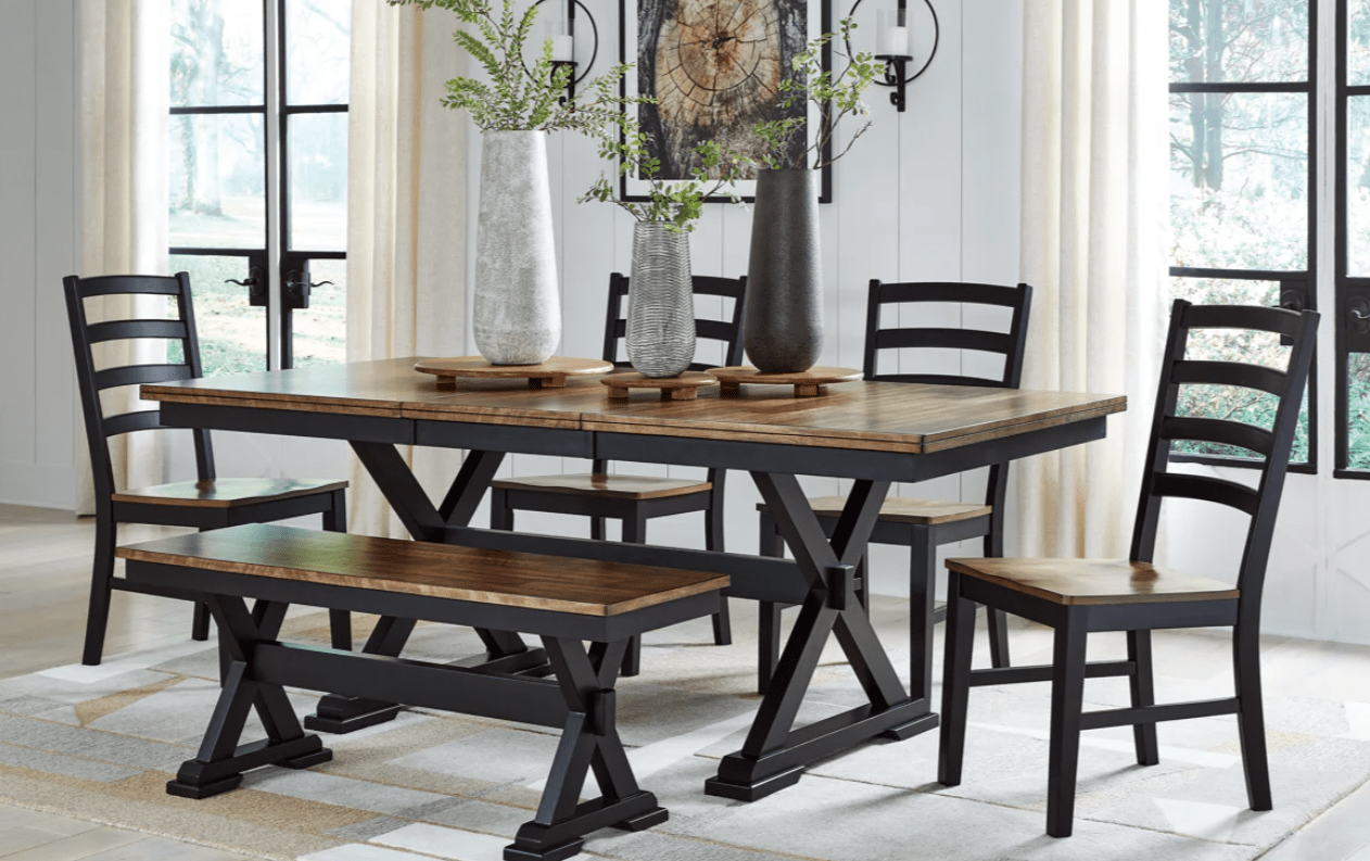 AshleyAshley D634 - 35 Wildenauer - Extension Table, - Brown / Black