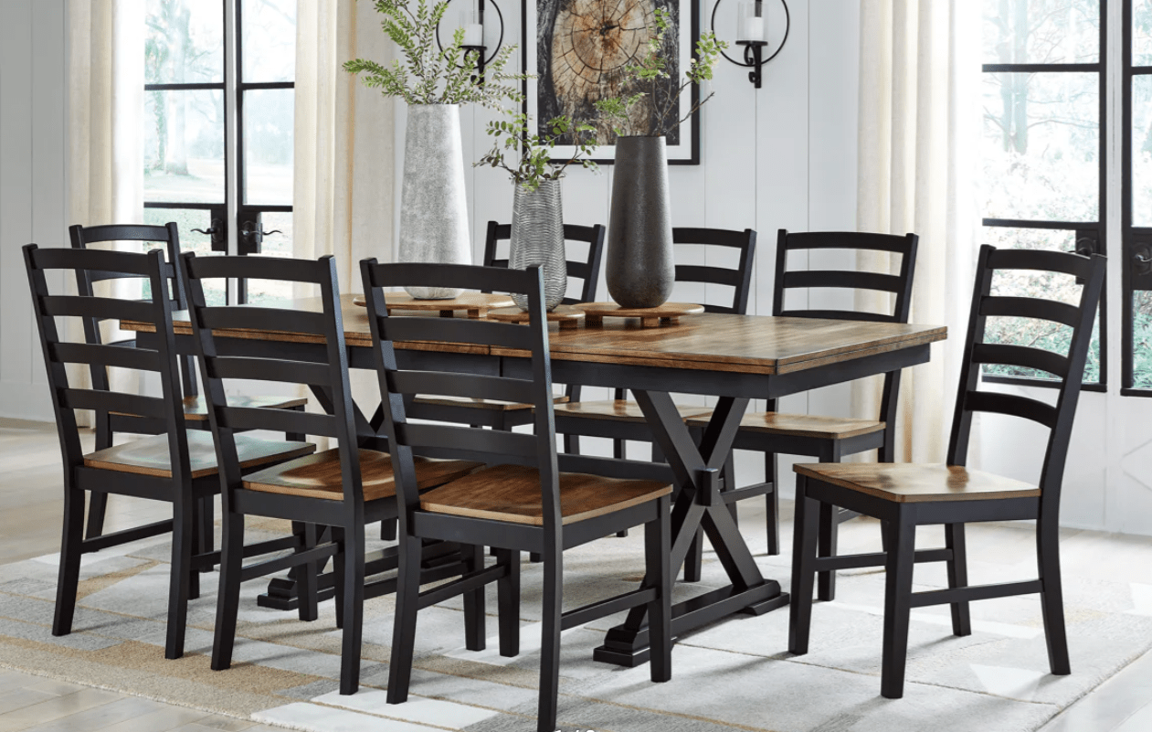 AshleyAshley D634 - 35 Wildenauer - Extension Table, - Brown / Black