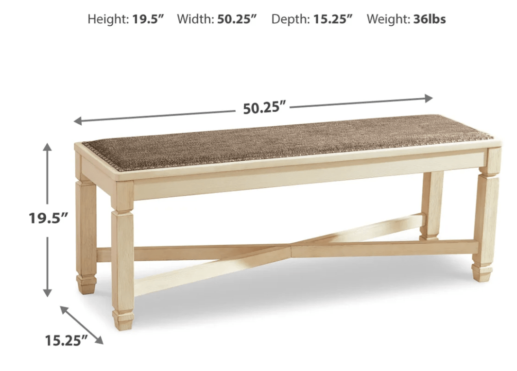 AshleyAshley D647 - 00 Bolanburg - Large UPH Dining Room Bench - Beige