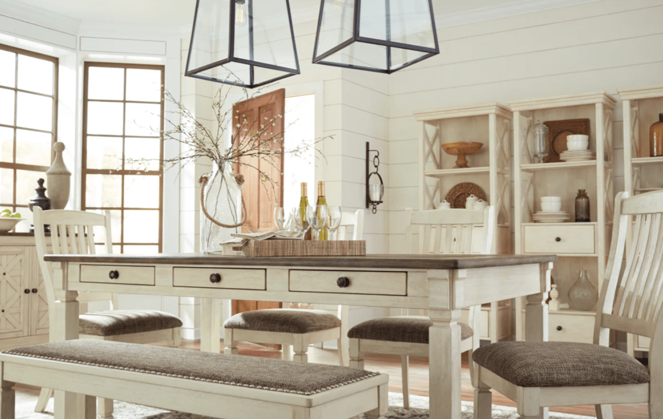 AshleyAshley D647 Bolanburg - Rectangular Dining Room Table - Beige