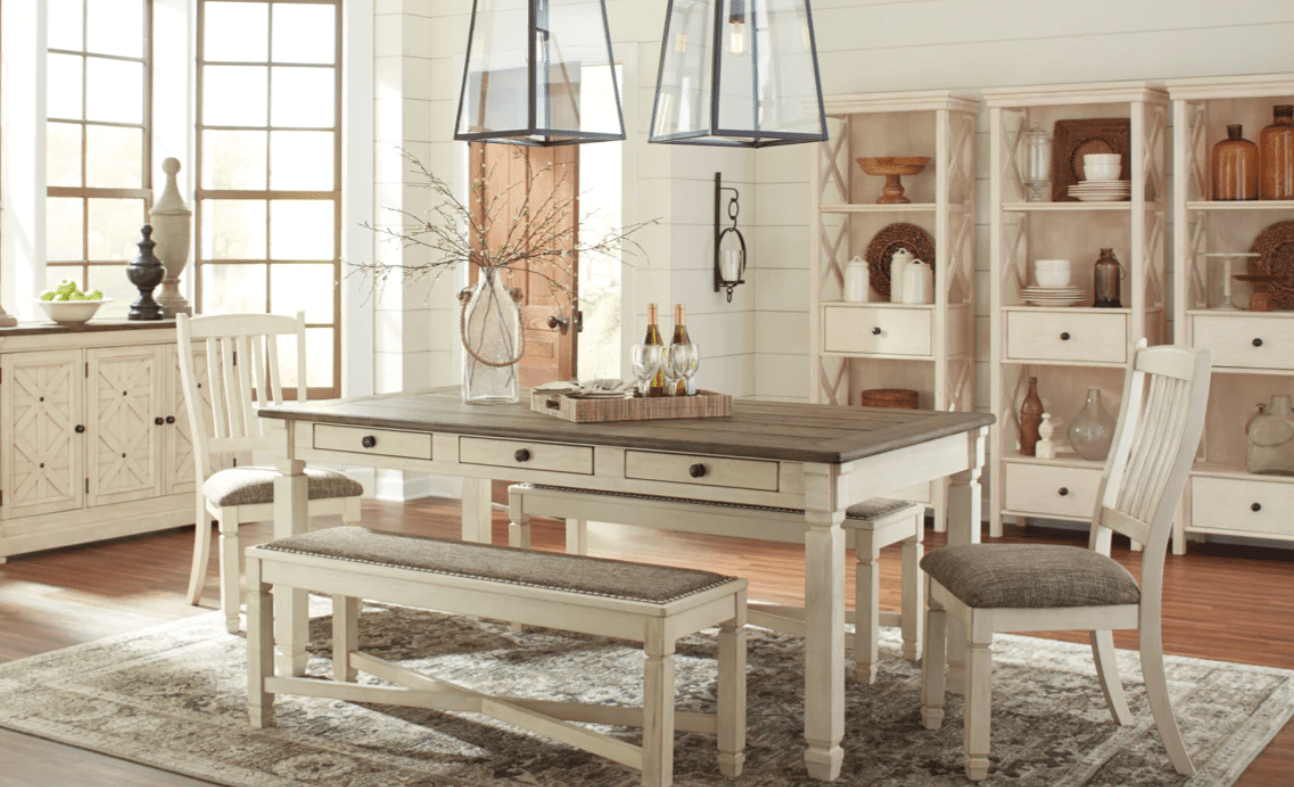 AshleyAshley D647 Bolanburg - Rectangular Dining Room Table - Beige