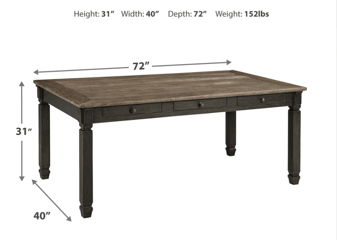 AshleyAshley D736 - 25 Tyler Creek - Rectangular Dining Room - Black / Gray