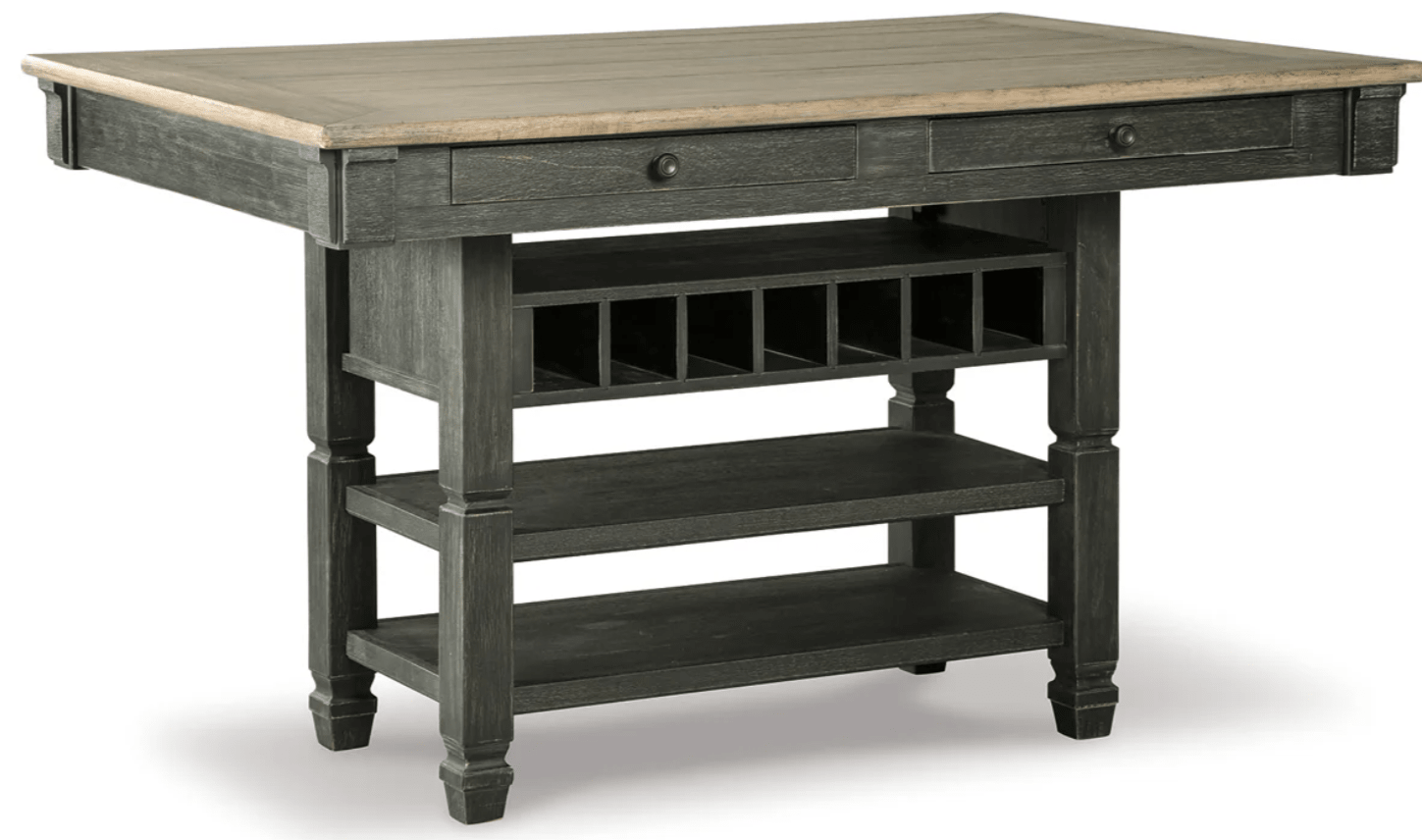 AshleyAshley D736 - 32 Tyler Creek - Rectangular Dining Room Counter Table - Black / Gray