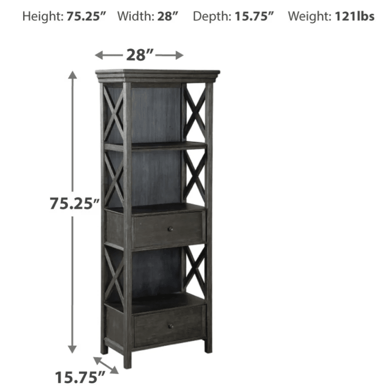 AshleyAshley D736 - 76 Display Cabinet - Black / Gray
