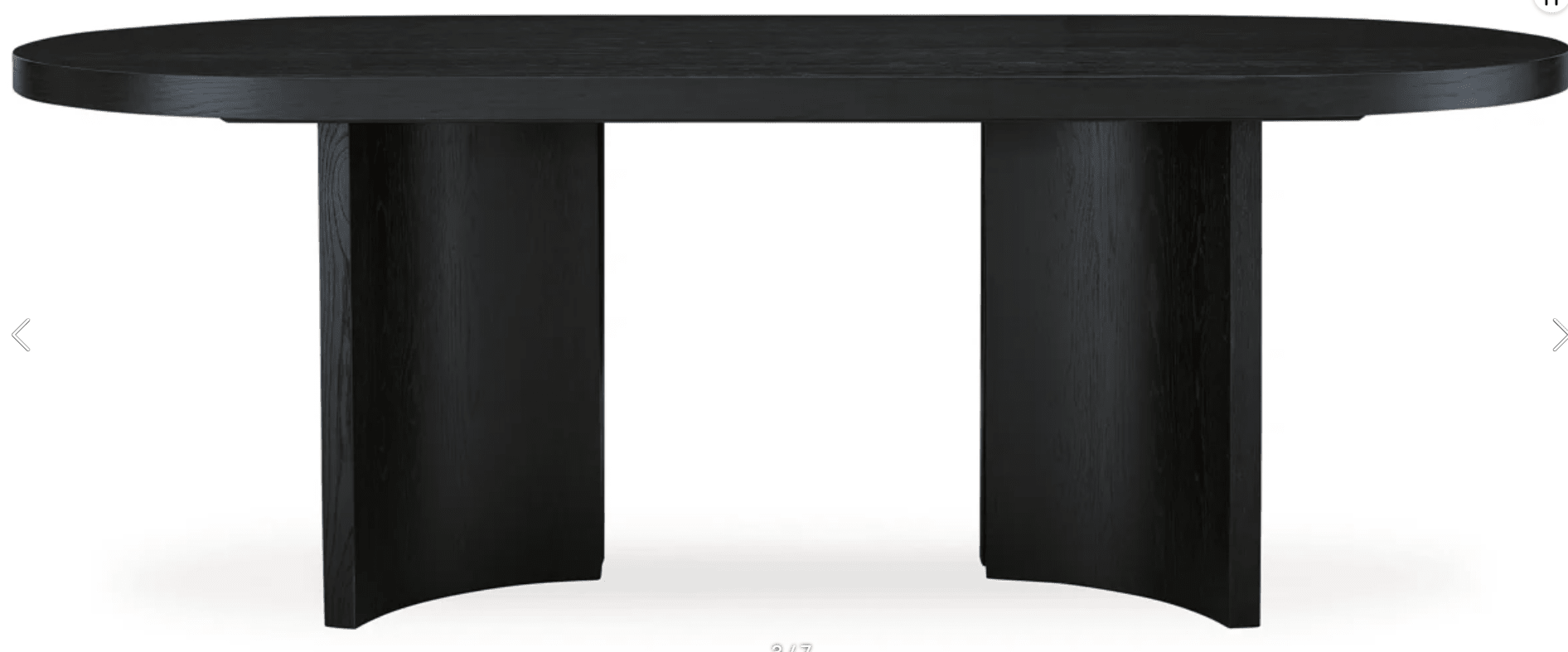AshleyAshley D821 Rowanbeck - Oval Dining Room Table - Black