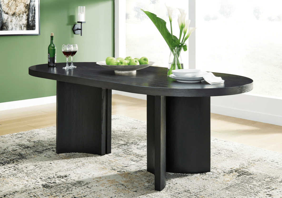 AshleyAshley D821 Rowanbeck - Oval Dining Room Table - Black