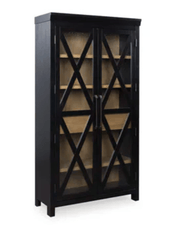 AshleyAshley D858 - 76 Display Cabinet - Light Brown / Black