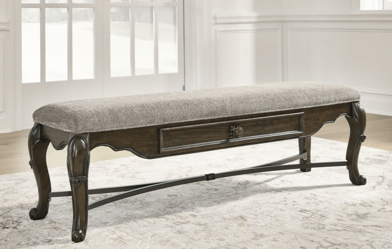 AshleyAshley D947 - 00 Maylee - Upholstered Storage Bench - Dark Brown