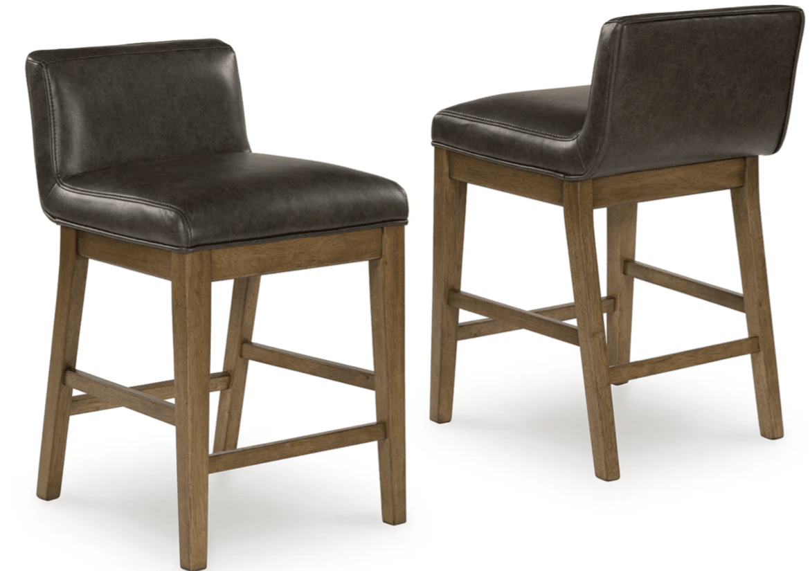 AshleyAshley D974 - 124 Cabalynn - Upholstered Barstool (Set of 2) - Two - tone Brown