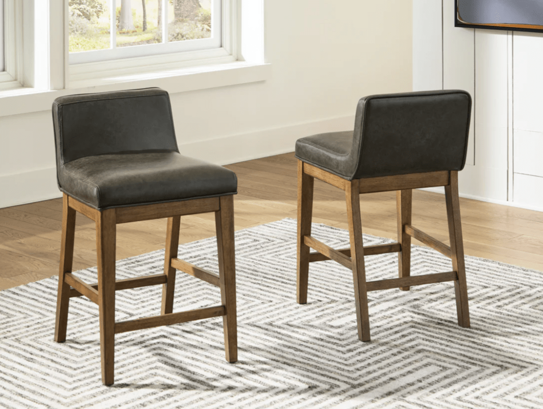 AshleyAshley D974 - 124 Cabalynn - Upholstered Barstool (Set of 2) - Two - tone Brown