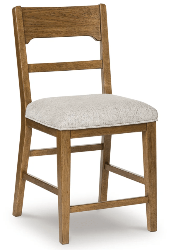 AshleyAshley D974 - 224 Cabalynn - Upholstered Barstool (Set of 2) - Oatmeal / Light Brown