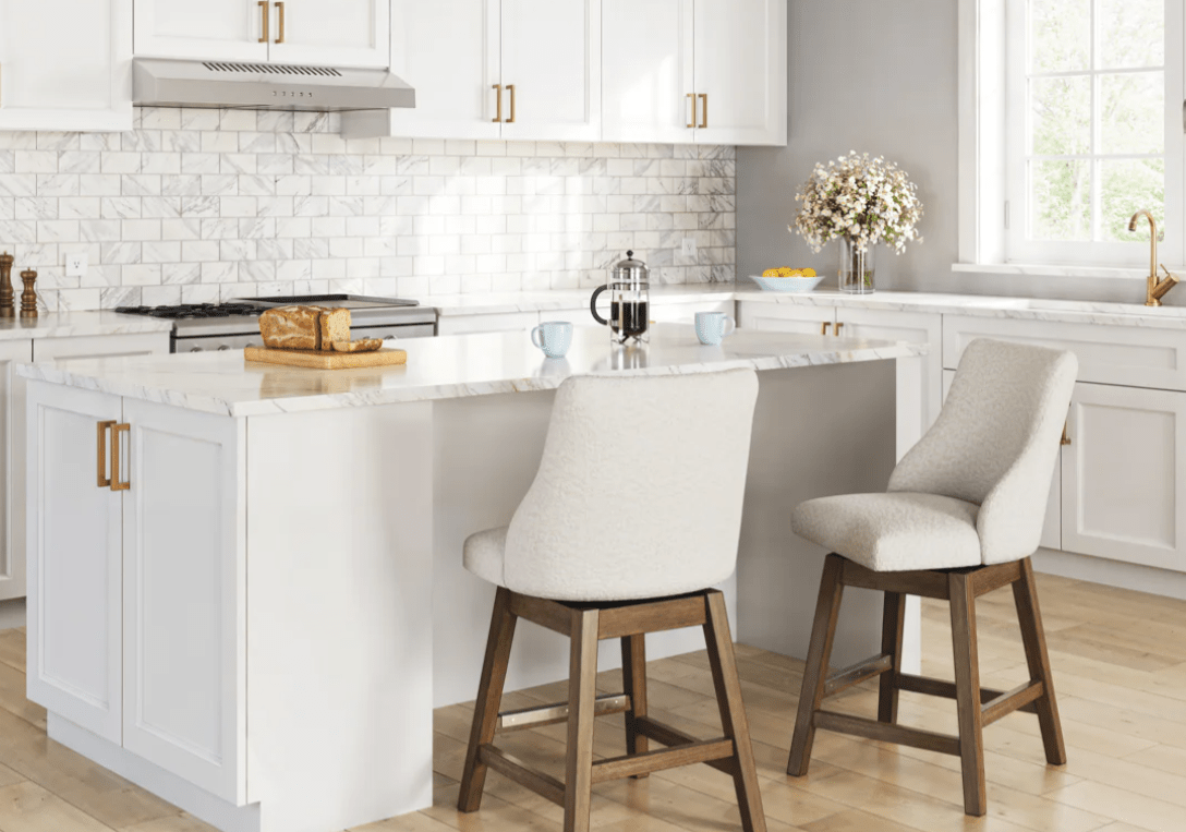 AshleyAshley D974 - 324 Cabalynn - Upholstered Swivel Barstool (Set of 2) - Oatmeal / Light Brown