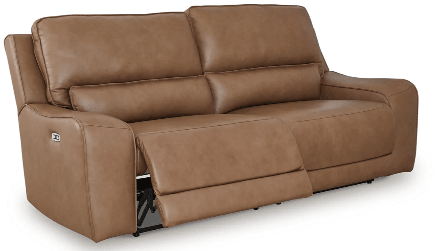 AshleyAshley DeepWakes - PCU62606 - 2 Seat Power Reclining Sofa Adjustable Headrest, Loveseat, Recliner Chair - Caramel