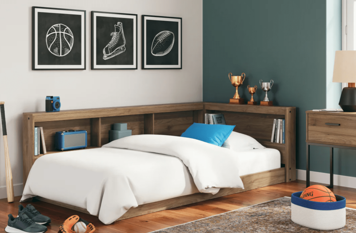 AshleyAshley EB1866 Deanlow - Bookcase Storage Bed - Honey