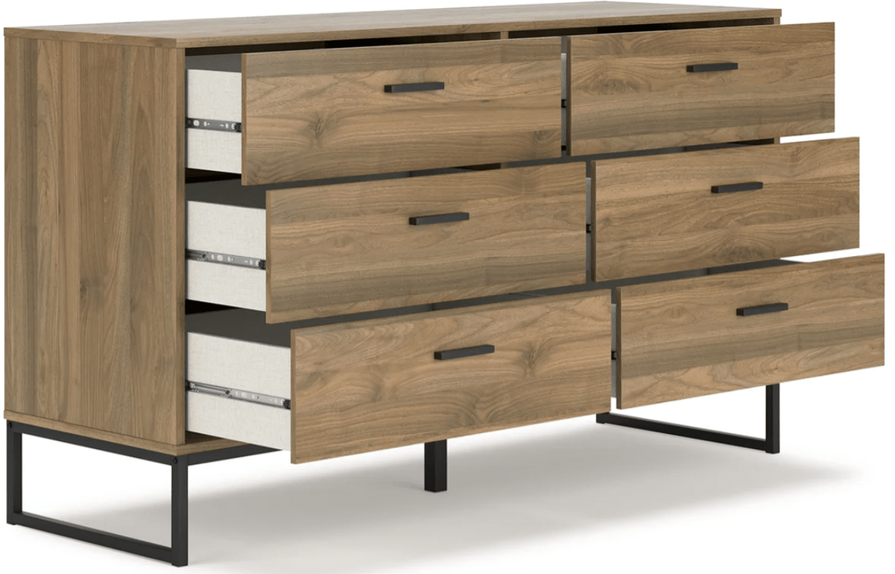 AshleyAshley EB1866 Deanlow - Platform Panel Bed - Honey