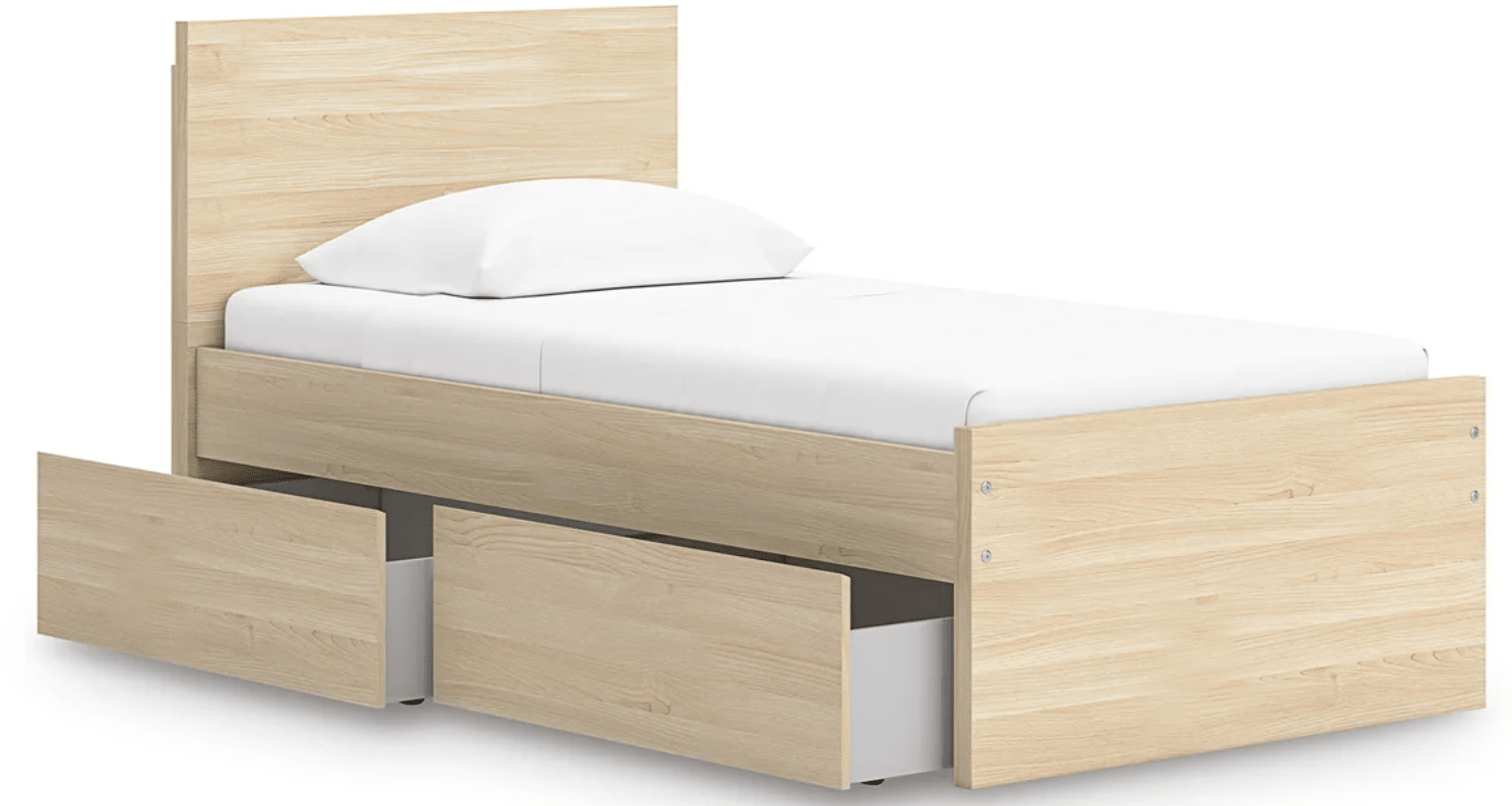 AshleyAshley EB9630 Onita - Platform Bed With 1 Side Storage - White