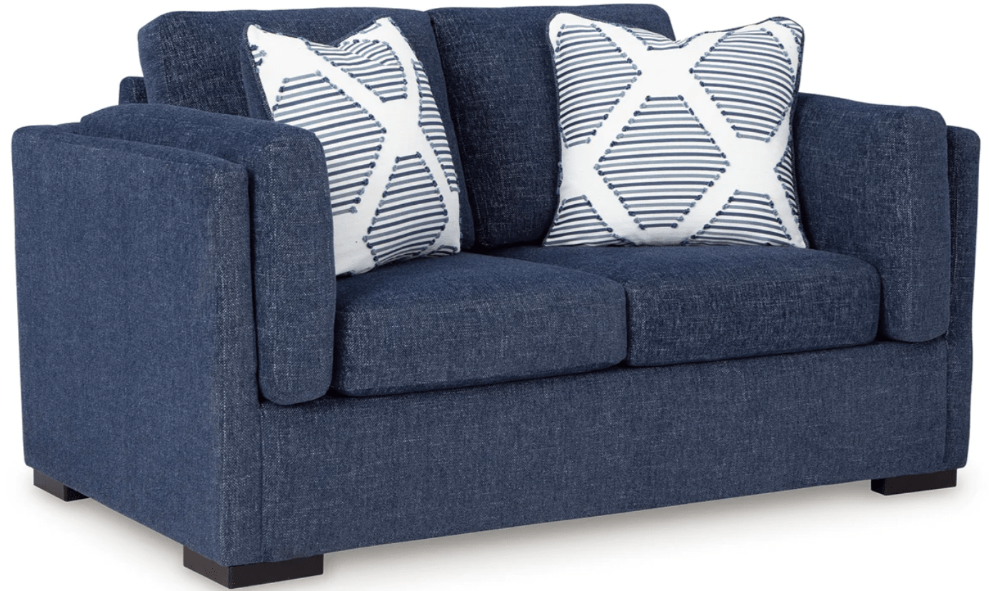 AshleyAshley Evansley - Sofa, Loveseat, Chair And A Half, Ottoman - Navy - 54502