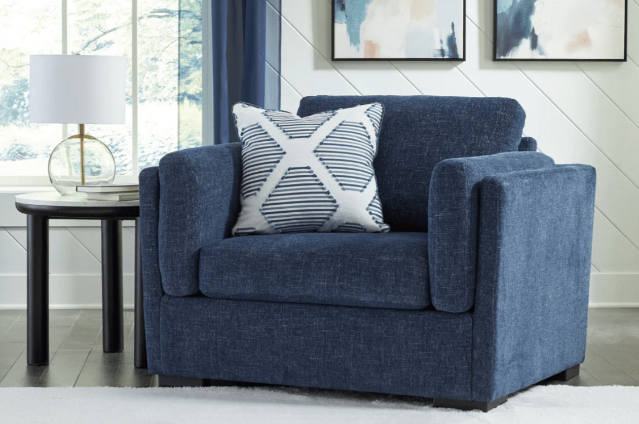 AshleyAshley Evansley - Sofa, Loveseat, Chair And A Half, Ottoman - Navy - 54502