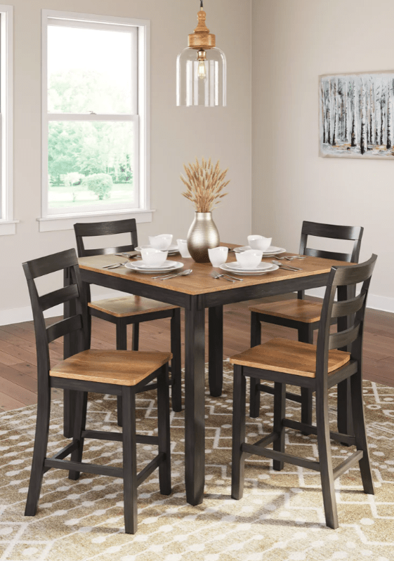 AshleyAshley Gesthaven - Dining Room Counter Table Set (Set of 5) - D399/D396/D401/D398