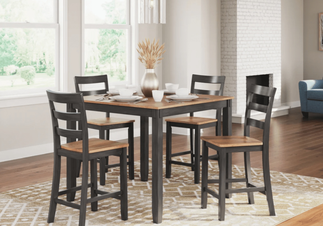 AshleyAshley Gesthaven - Dining Room Counter Table Set (Set of 5) - D399/D396/D401/D398