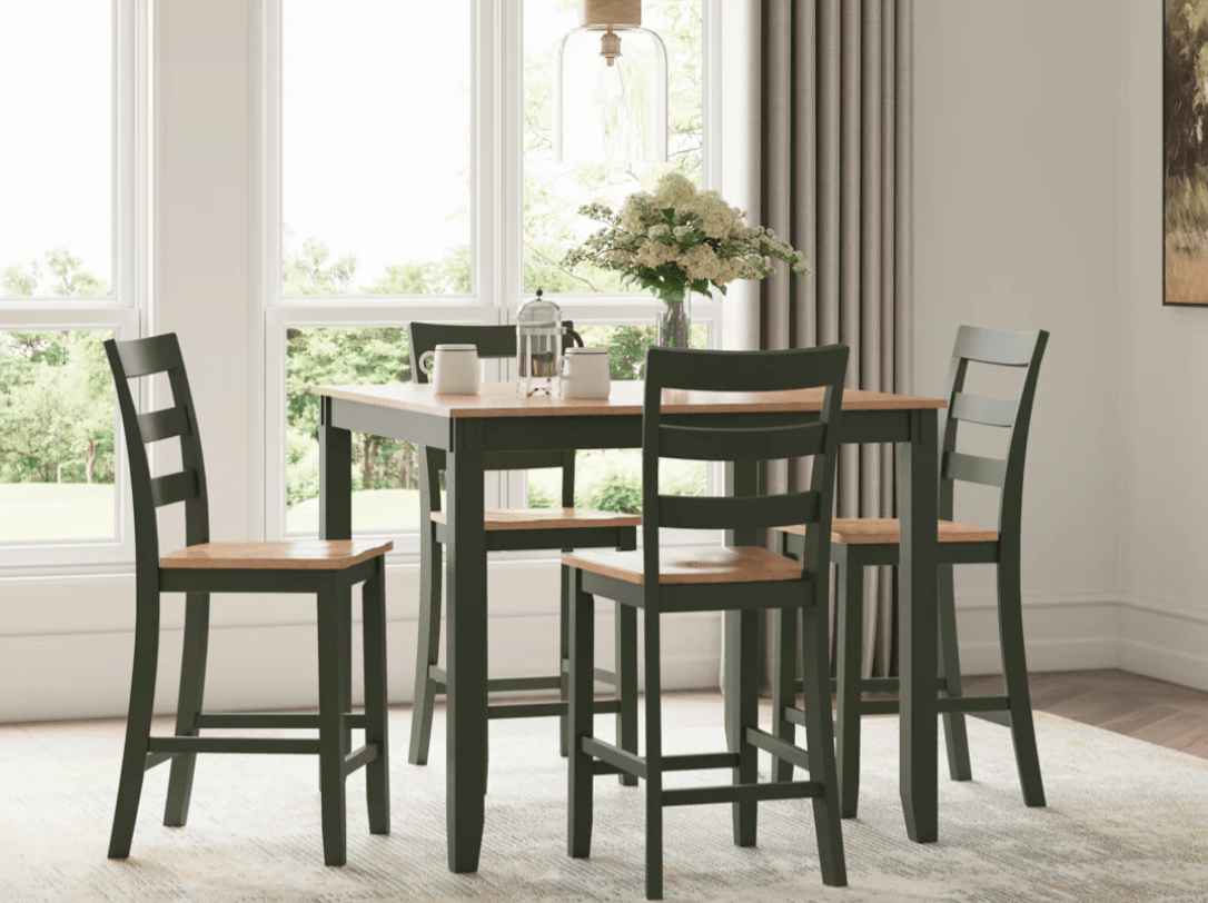 AshleyAshley Gesthaven - Dining Room Counter Table Set (Set of 5) - D399/D396/D401/D398