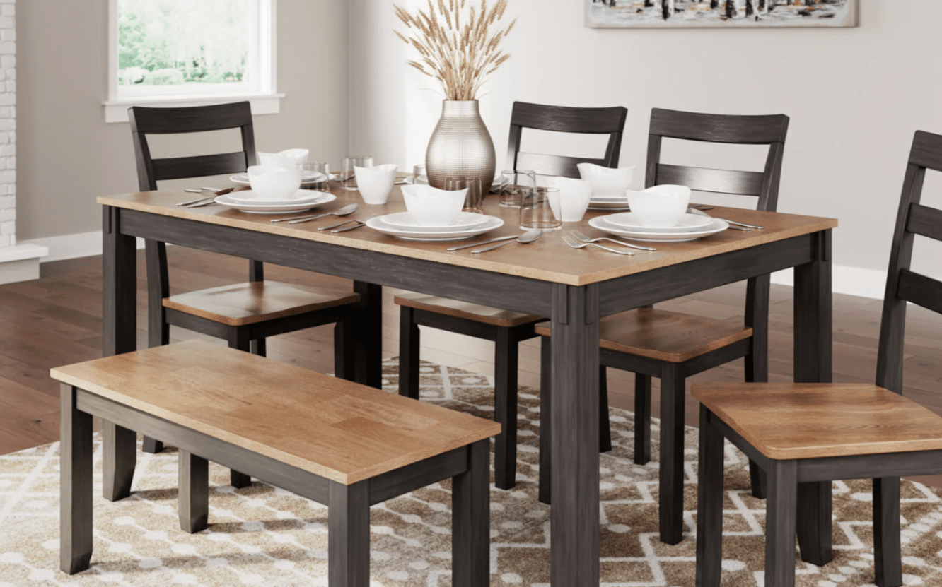 AshleyAshley Gesthaven - Dining Room Table Set (Set of 6) - D399 - 325/D396 - 325/D401 - 325/D398 - 325