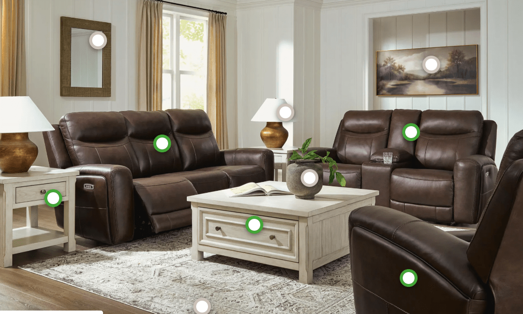 AshleyAshley Gravier - U13301 - Power Reclining Sofa, Loveseat, Recliner With Adjustable Headrest - Cordova