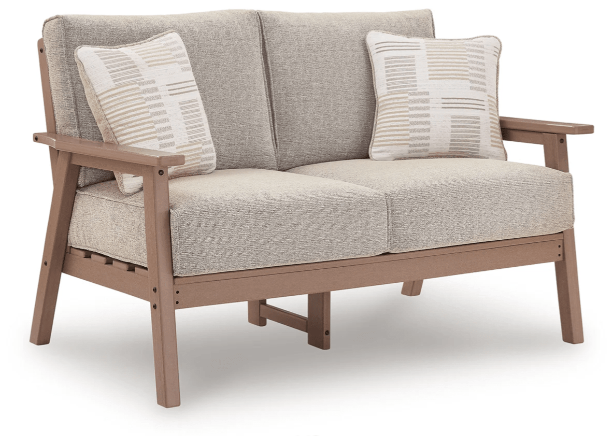 AshleyAshley Grover Beach - Loveseat With Cushion - Driftwood PCP422 - 835