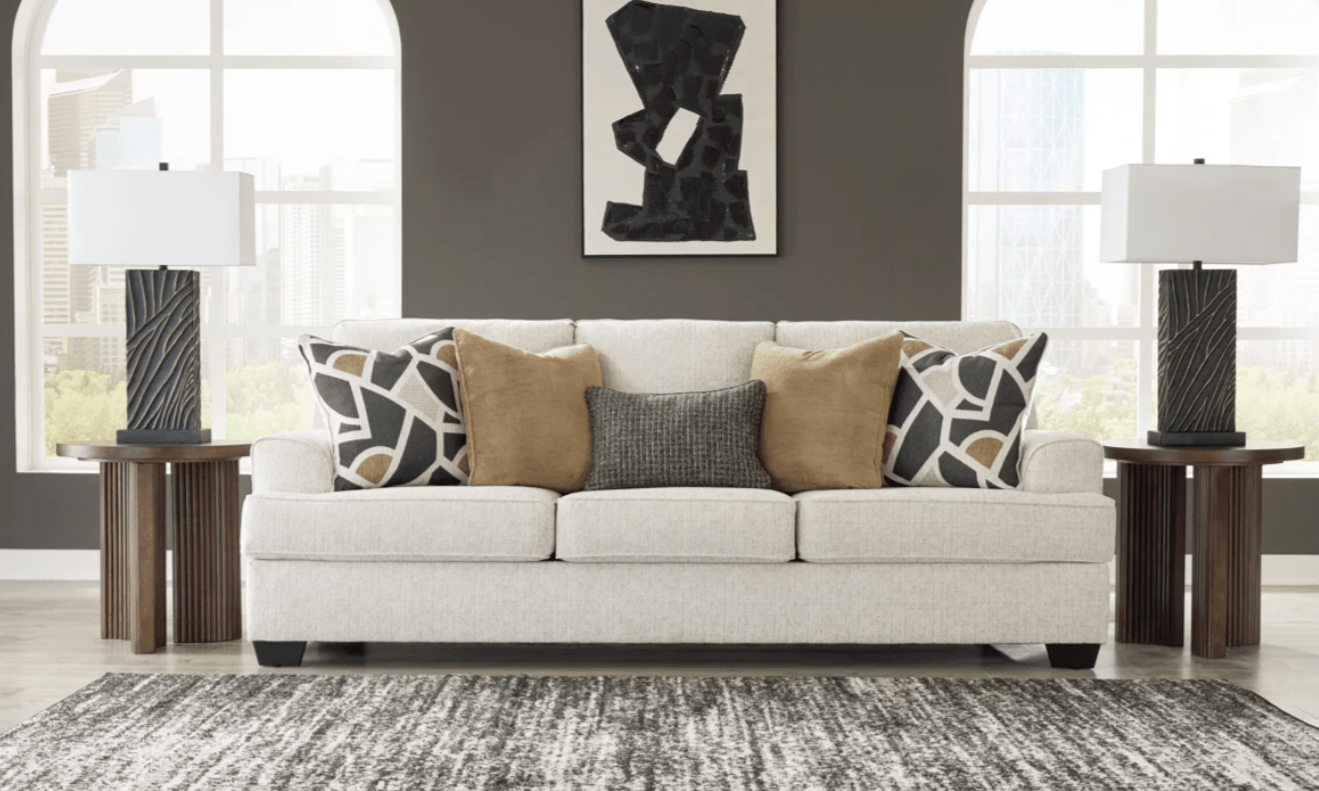 AshleyAshley Heartcort - 44604 - Sofa, Loveseat, Chair And A Half, Ottoman - Quartz