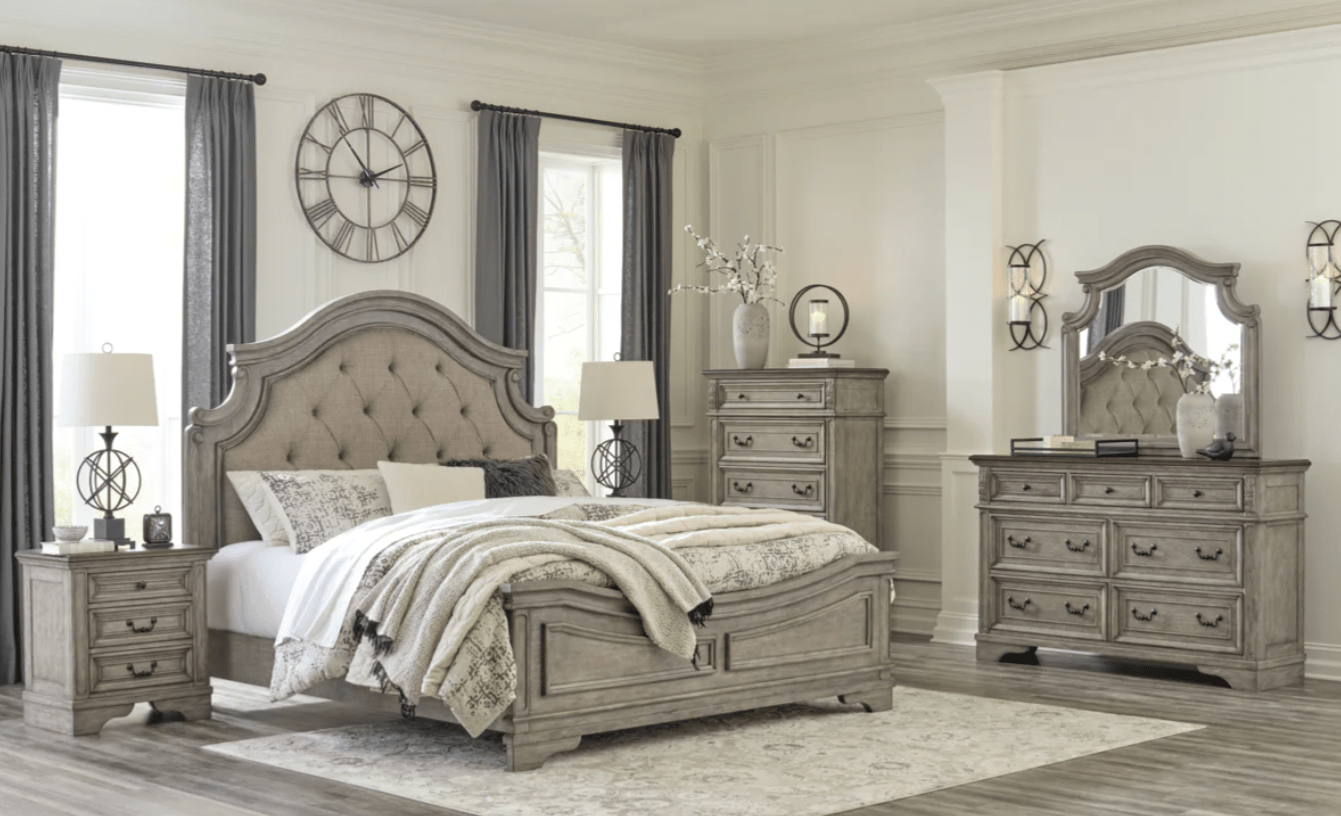 AshleyAshley Lodenbay - Panel Bed - Antique Gray - B751