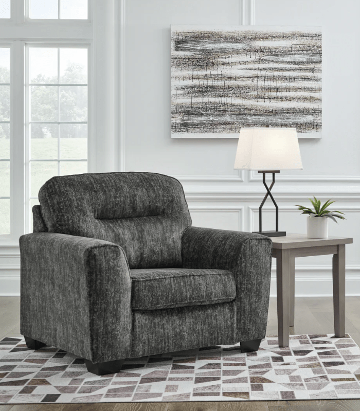 AshleyAshley Lonoke - 50504 - Sofa, Loveseat, Chair And A Half, Ottoman - Gunmetal