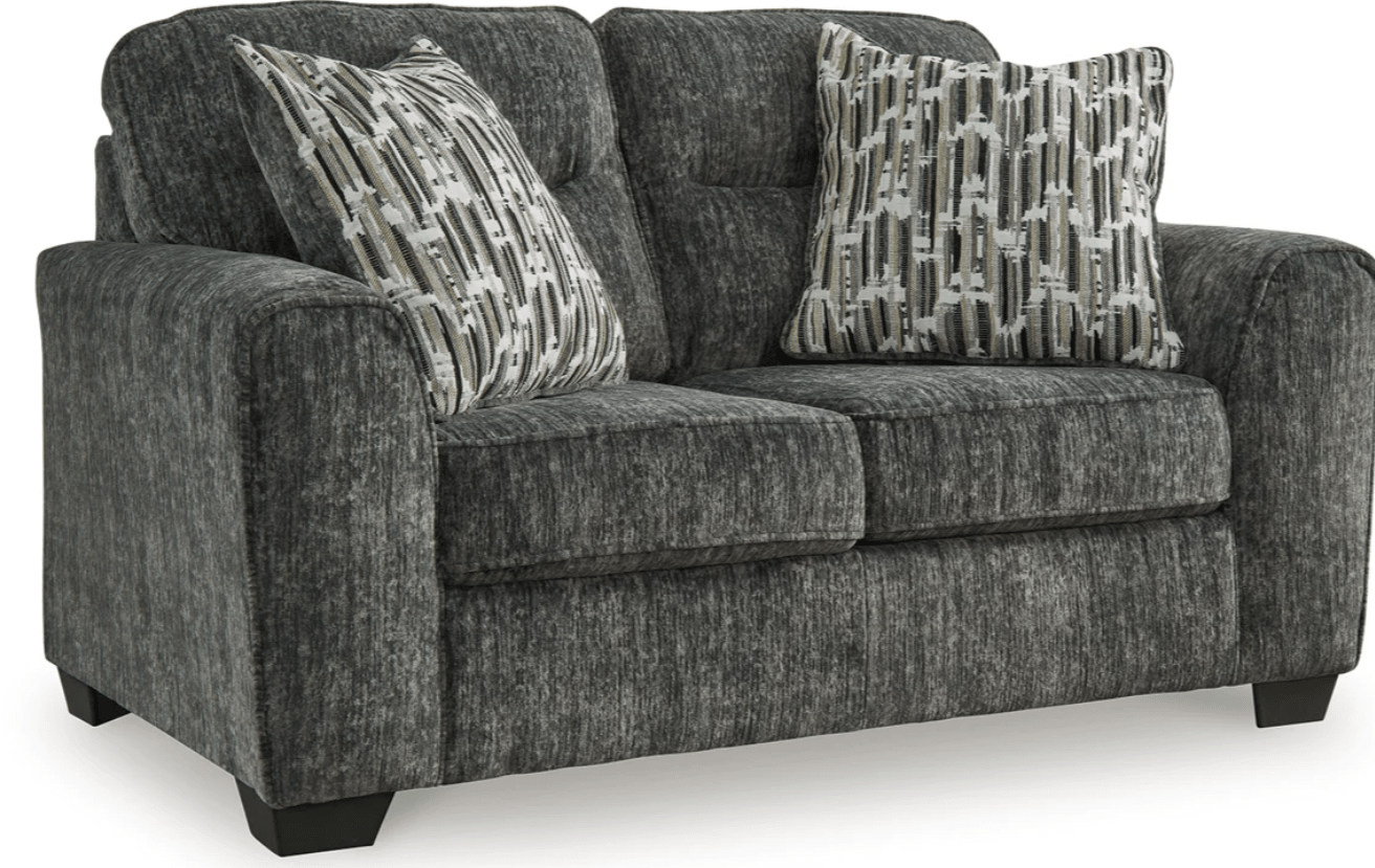 AshleyAshley Lonoke - 50504 - Sofa, Loveseat, Chair And A Half, Ottoman - Gunmetal