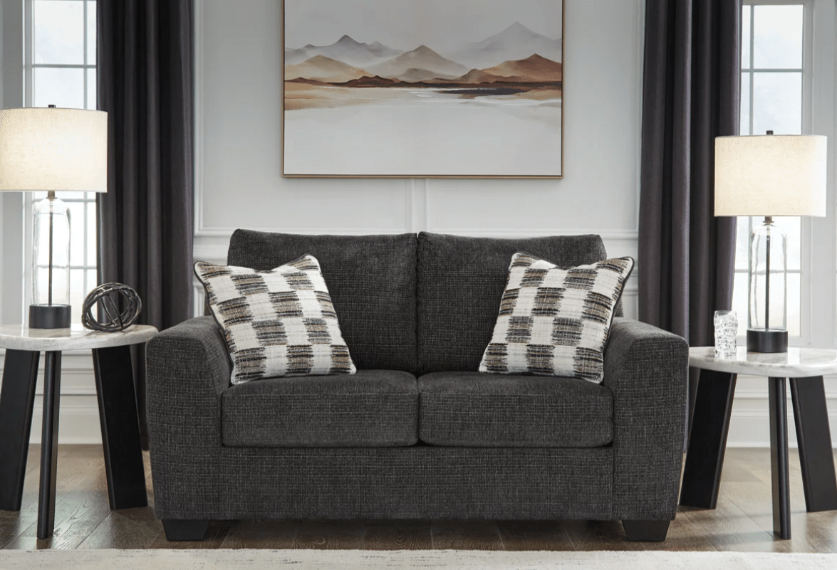 AshleyAshley Loreo - 63101 - Sofa, Loveseat, Chair, Ottoman - Ebony