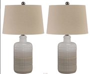 AshleyAshley Marnina - Ceramic Table Lamp (Set of 2) - Taupe
