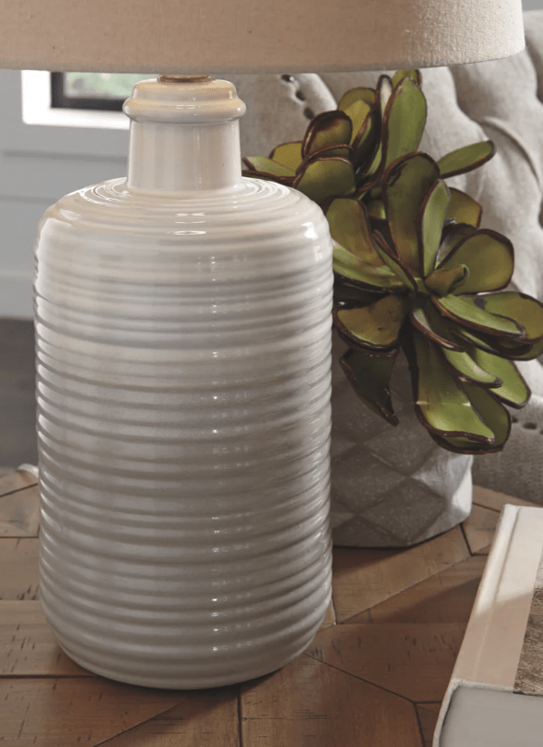 AshleyAshley Marnina - Ceramic Table Lamp (Set of 2) - Taupe