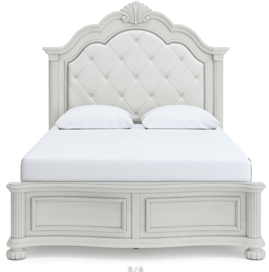 AshleyAshley Montelaine - Upholstered Panel Bed - Antique White - B795