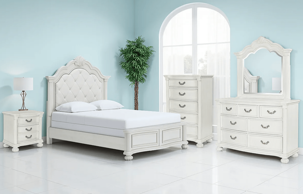AshleyAshley Montelaine - Upholstered Panel Bed - Antique White - B795