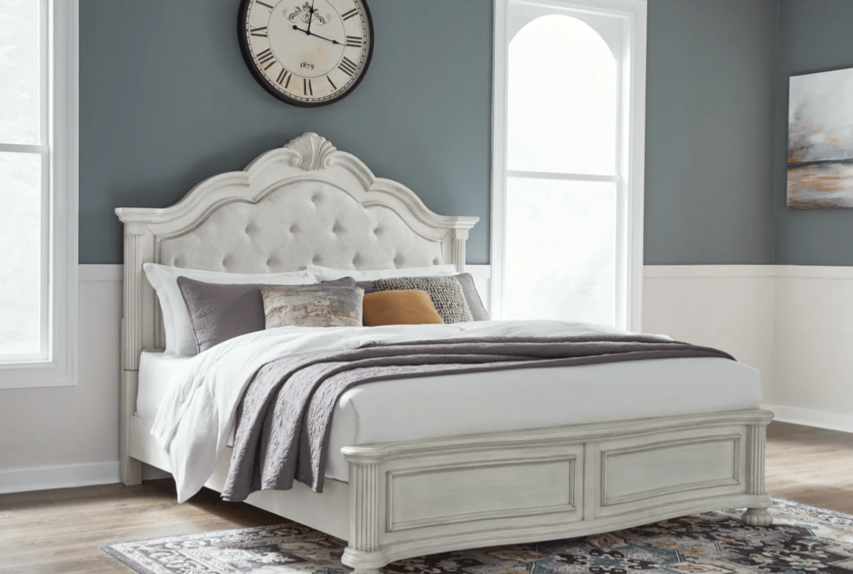 AshleyAshley Montelaine - Upholstered Panel Bed - Antique White - B795