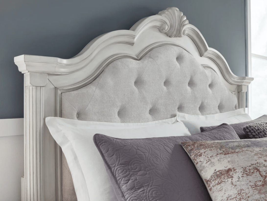AshleyAshley Montelaine - Upholstered Panel Bed - Antique White - B795
