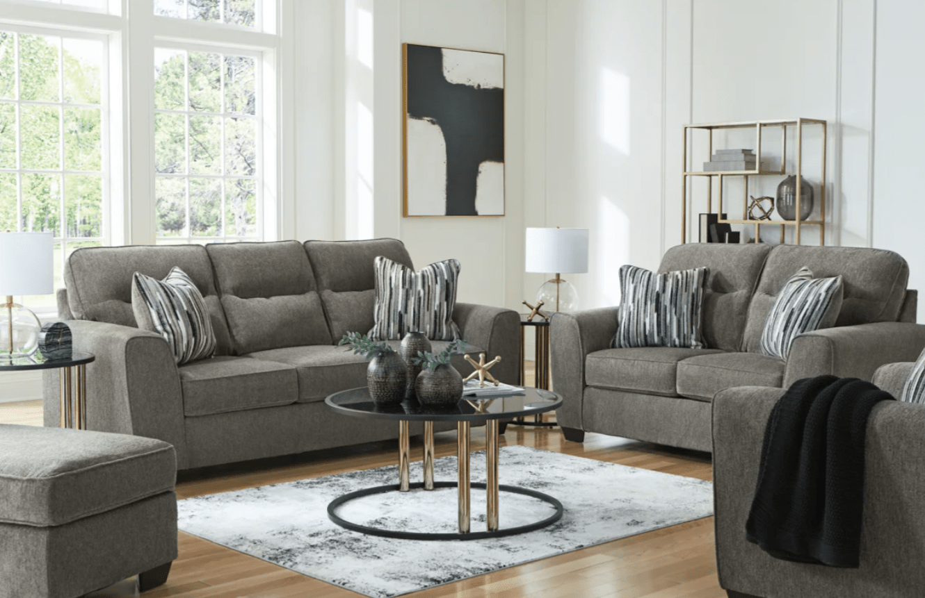 AshleyAshley Olten - 31305 - Sofa, Loveseat, Chair And A Half, Ottoman - Graphite